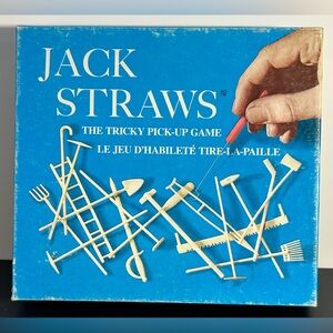 Vintage Jack Straws The Tricky Pick-Up Game - Blue